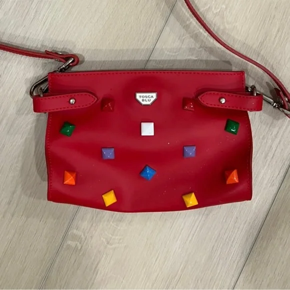 Tosca Blu Red studded bag! Cross body